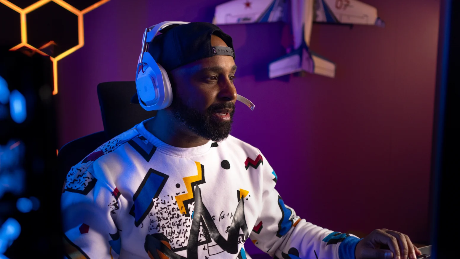 live streamer using logitech astro a50 gen 5 headset